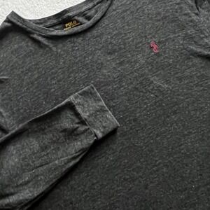 Polo Ralph Lauren Mens XL Long Sleeve T Shirt Heather Gray Golf Stylish Classic